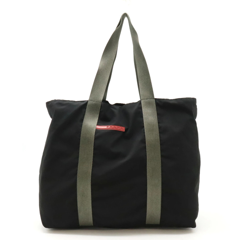 Prada Sport Tote Bag Shoulder Black Gray